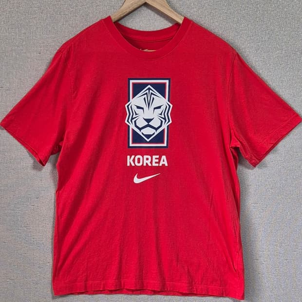 XL ) 나이키 레드 대한민국 국대 반팔티