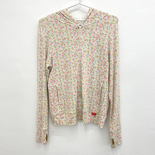 flower finger hole hoodie