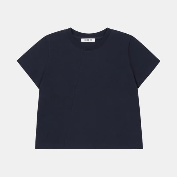 오헤시오 반팔 티셔츠 DOT LABEL T-SHIRT, NAVY