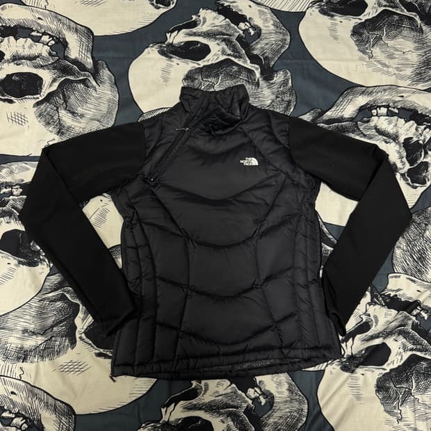 노스페이스 써모볼 패딩  웜업 사선집업  여성 M사이즈