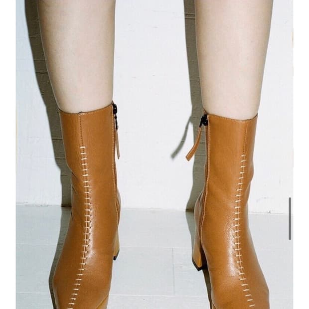 마땡킴 스티치 앵클부츠 (230)