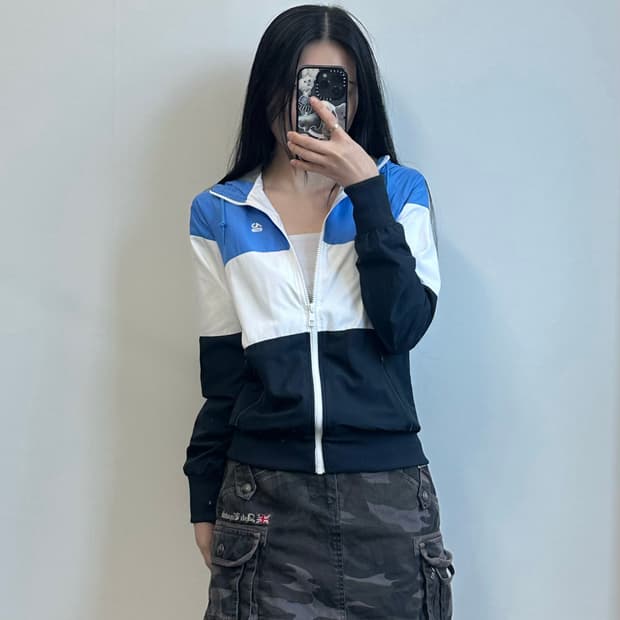 나이키 자수로고 배색 바람막이 자켓