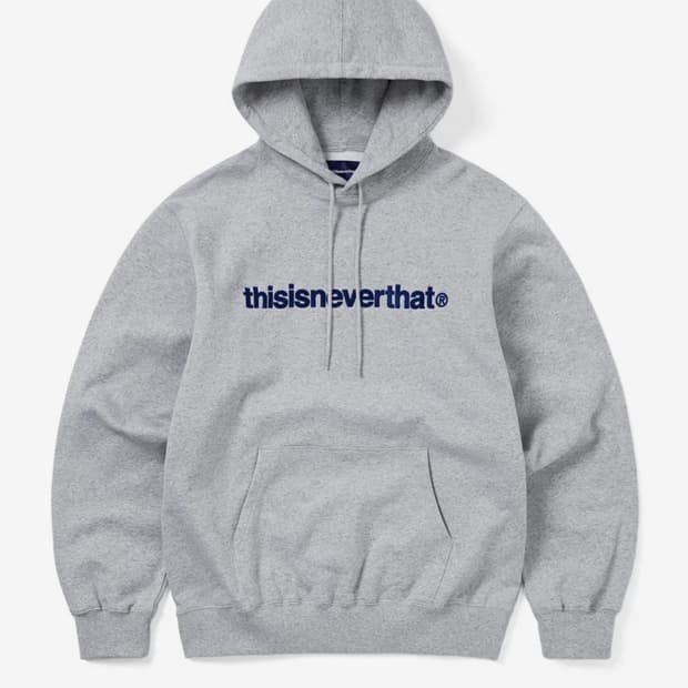 [M] 디네댓T-Logo Hoodie Heather Grey