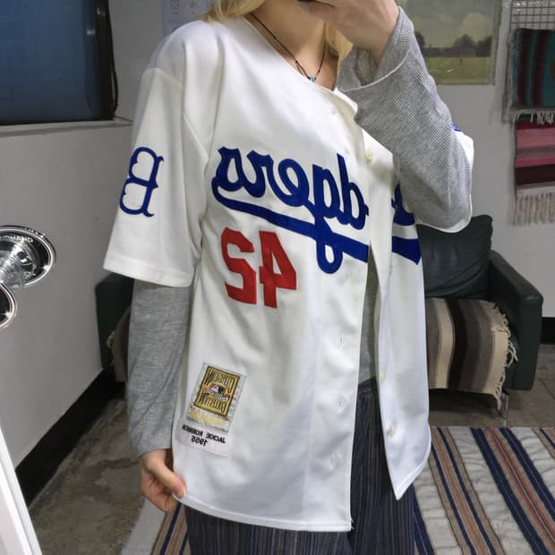 투티/0215 LA 다저스 42번 야구 유니폼 재키 로빈슨 져지 마제스틱