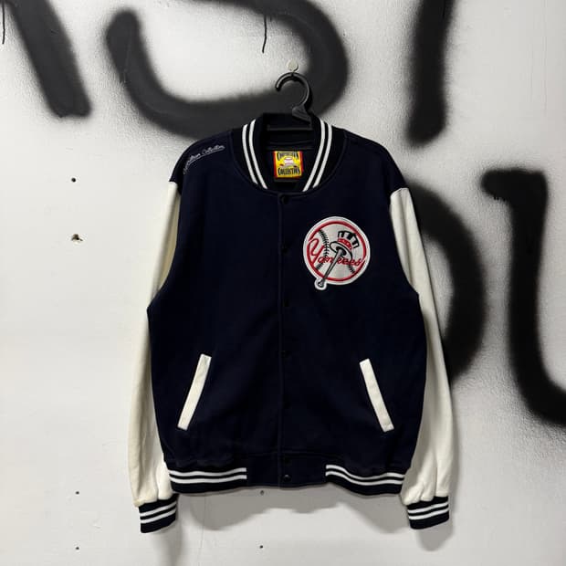 쿠퍼스타운 컬렉션 뉴욕 양키스 패치 코튼 바시티 자켓