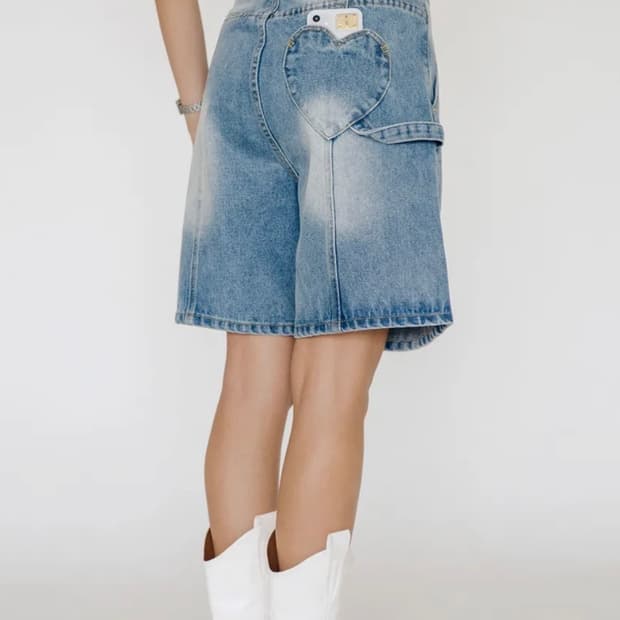 비터셀즈 하트데님버뮤다팬츠