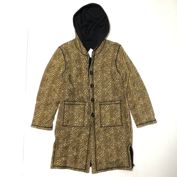 레오파드 양면 코트 가디건