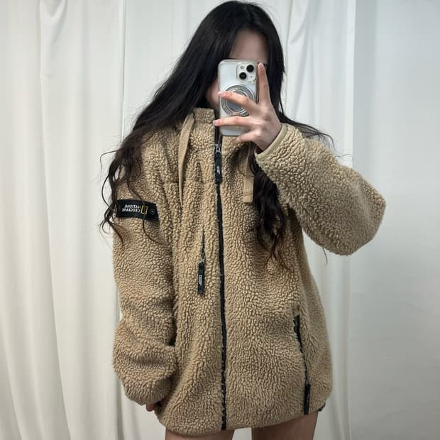 National Geographic Beige Fleece Jacket 