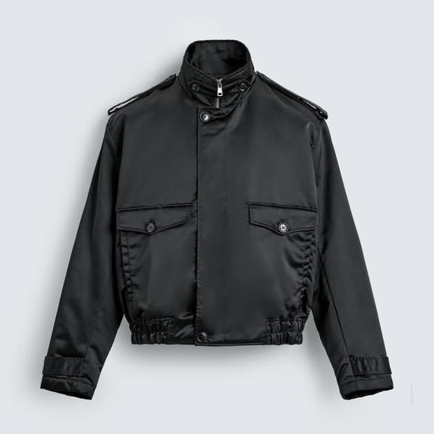 자라 테크니컬 퀼팅 봄버 재킷