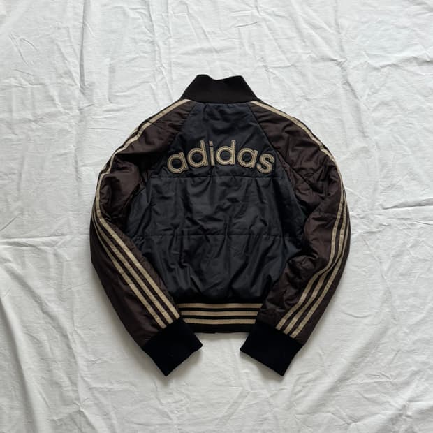 Rare Adidas japan 패치로고 초코바나나 패딩 스포티 올드스쿨