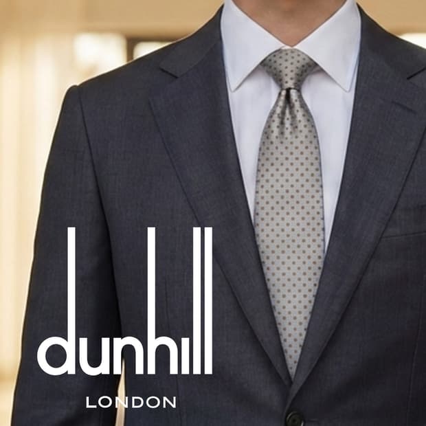 던힐 스카이블루 도트 패턴 넥타이 9.2cm A~B등급 K2425
