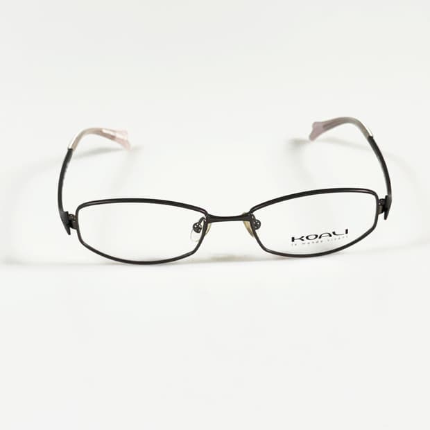프랑스제 KOALI by MOREL 블랙메탈 슬림 스퀘어 빈티지 안경