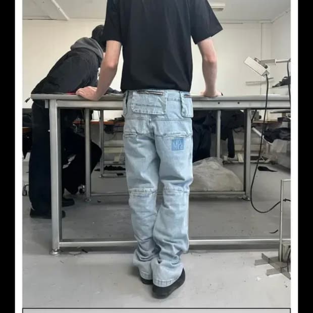 (L)플라스틱 프로덕트 mpa bag pants steel blue