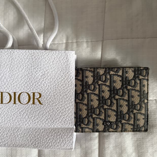 디올 오블리크 반지갑