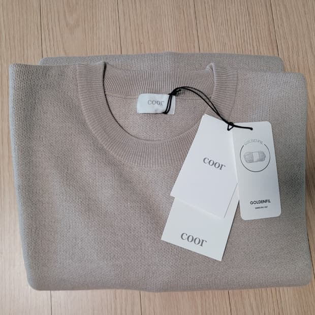 쿠어 울 니트 웜샌드 베이지 L사이즈