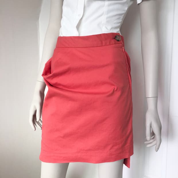 비비안웨스트우드 Iconic Draped  Coral Skirt