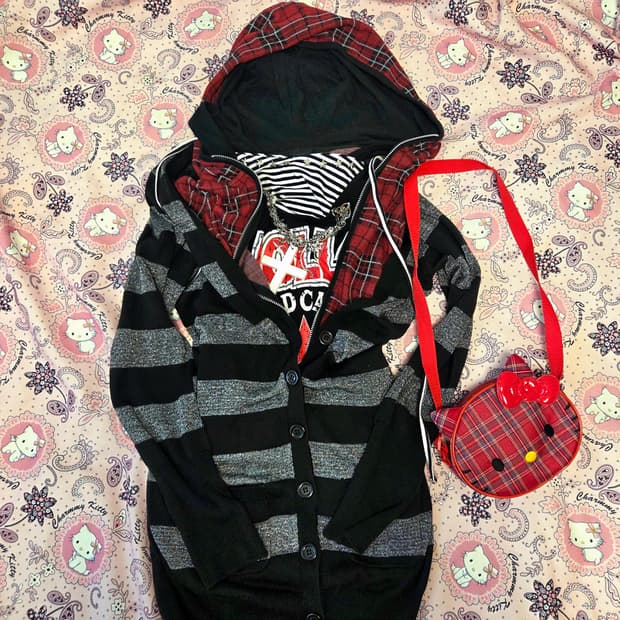 ⁺‧코디셋: 캐캐체 아무 나나깔 고스펑크 코디 세트˚ ⋆♱⋆ཋྀ ˚₊⁺