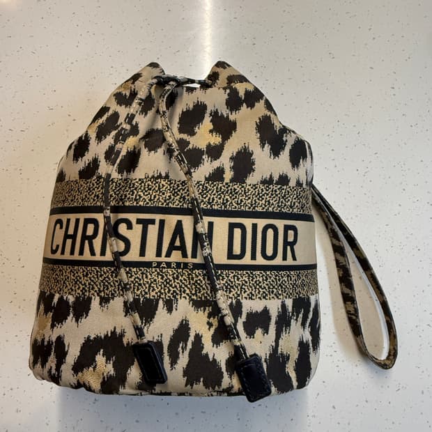 디올 트래블 호피 파우치백