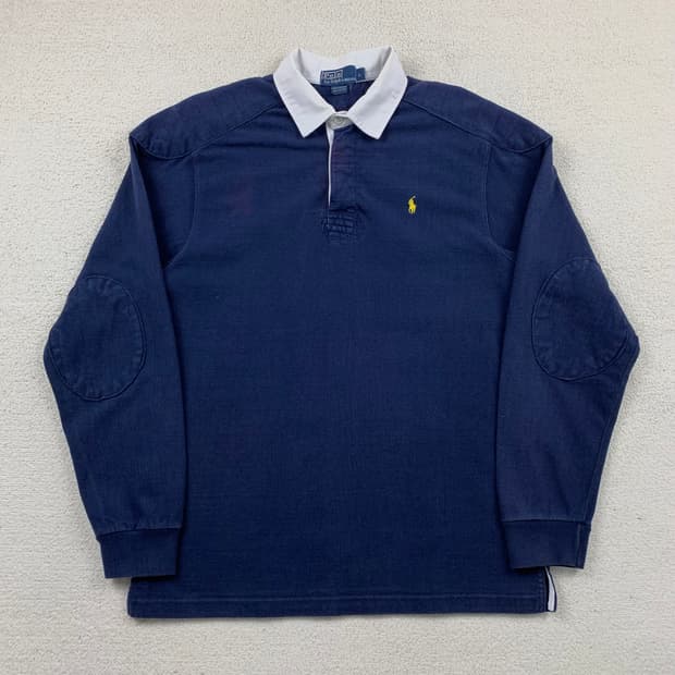 폴로 랄프로렌 포니로고 네이비 럭비 티셔츠