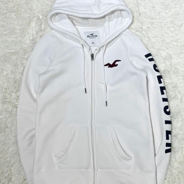 홀리스터 로고 후드집업