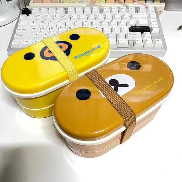 리락쿠마 키이로이토리 고전 도시락통