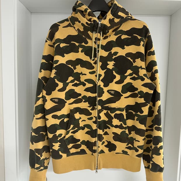 BAPE 1st 카모 황계 후드 집업 XL
