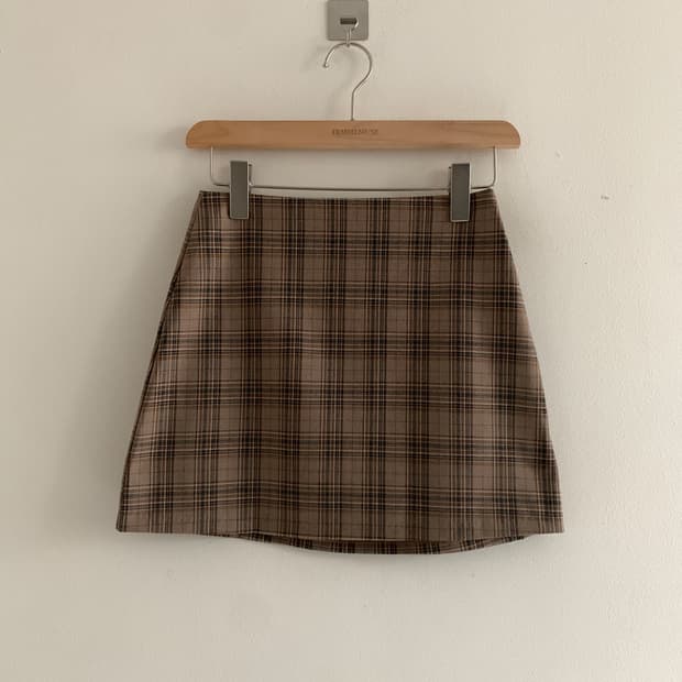 London Check Short Skirt