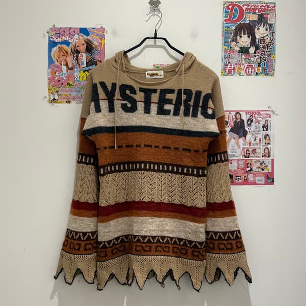 Hystruc Glamour orange hooded knitwear