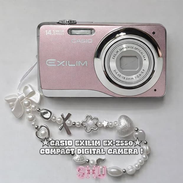 카시오 엑슬림 EX-Z550 빈티지 디카 디지털카메라 핑크