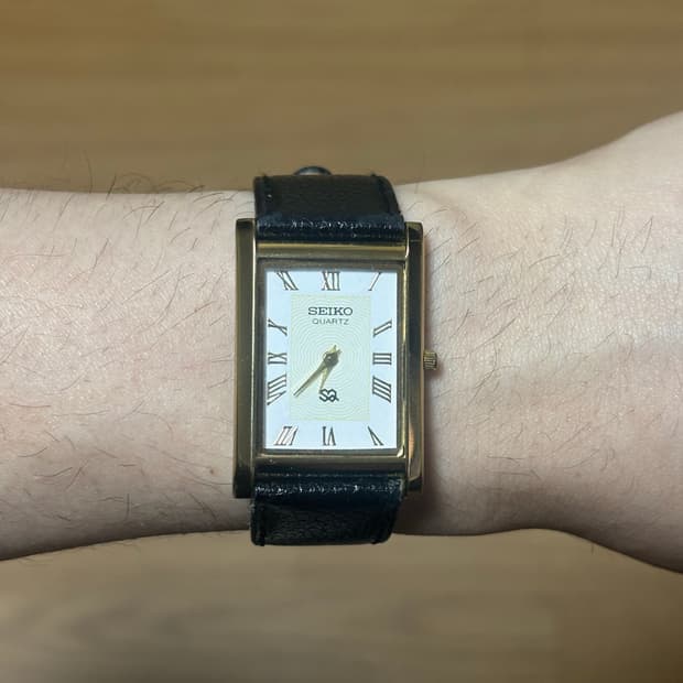 세이코 빈티지 탱크 사각 시계 so325714