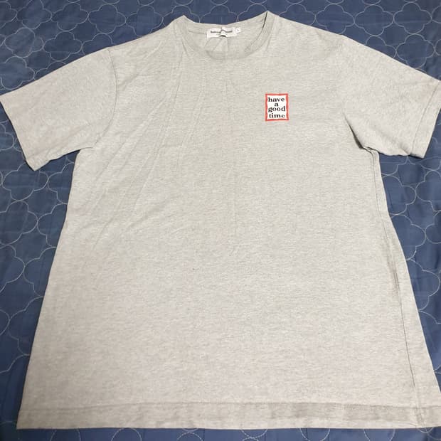 (도쿄제품) 헤브어굿타임 베이직 반팔티 그레이 (L)