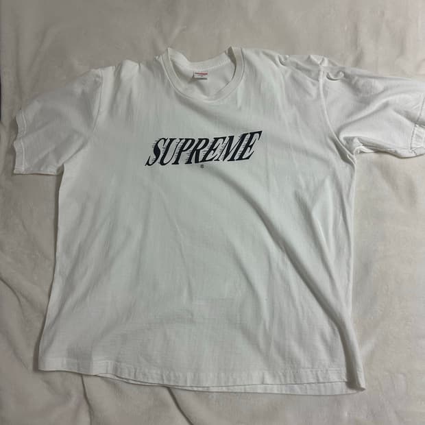 슈프림 슬랩 샷 티셔츠 화이트 - 22FW