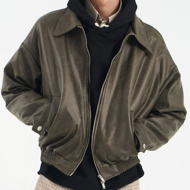 블랙모먼트 간절기 스웨이드 집업자켓 남자100