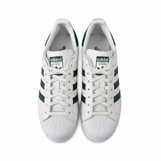 아디다스 슈퍼스타 흰/녹 270mm