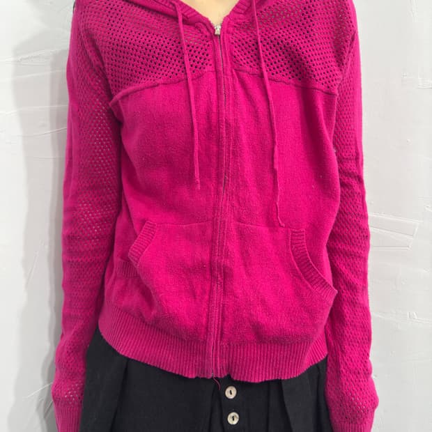 banana republic pink hood zipup