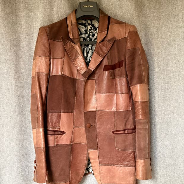 Number Nine 01ss 레더패치 블레이저 자켓 2