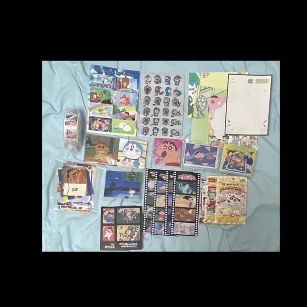 도라에몽+짱구는 못말려)스티커+메모지 세트