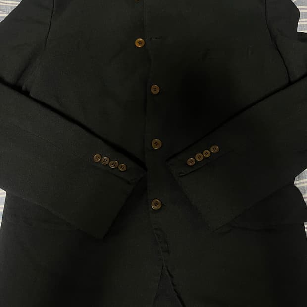 꼼데가르송 옴므 듀스 축융 5버튼 블레이저 블랙