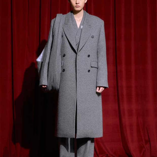 Stu 24fw 더블코트 그레이 m사이즈 새상품