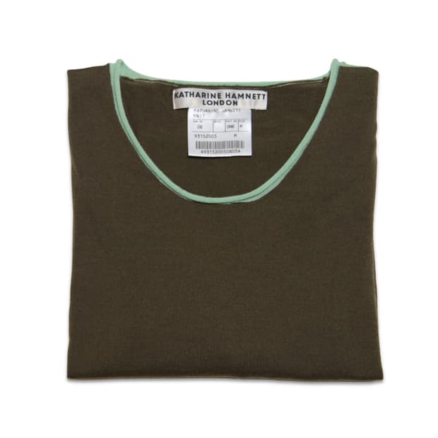 Mint Contrast Trim knit
