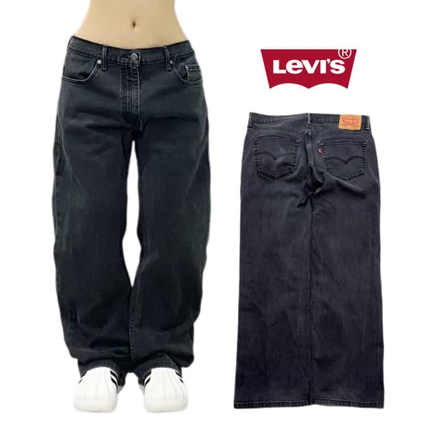 리바이스 559 새깅 스케이터 블랙 데님팬츠