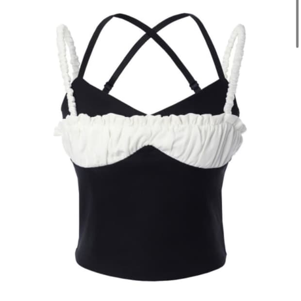 쓰리타임즈 버블링 탑 스커트 셋업 세트 s