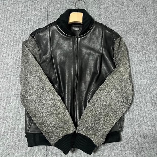 엑슬림 ep.6 레더 바시티자켓