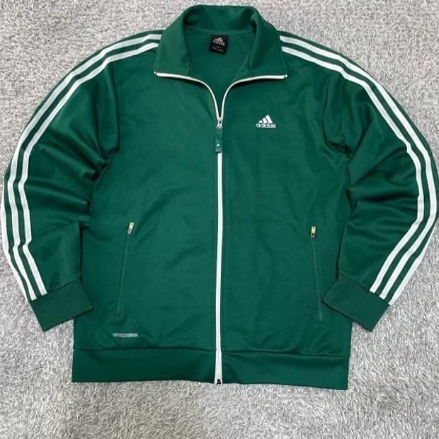 아디다스 초록 그린 트랙탑 져지집업 100/L