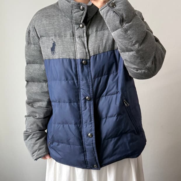 [XXL] 폴로 배색 패딩