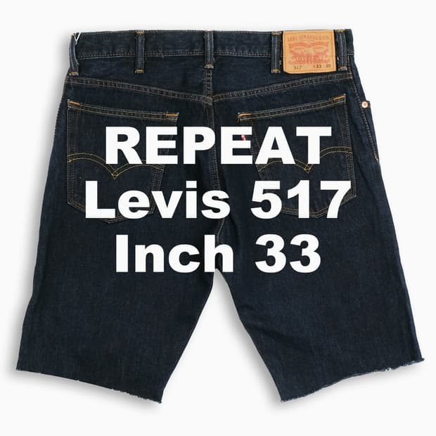 빈티지 리바이스 517 진청 컷팅 숏츠 33 인치 LV5173392