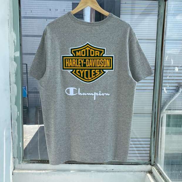 [L] Champion x 할리데이비슨 반팔 티셔츠