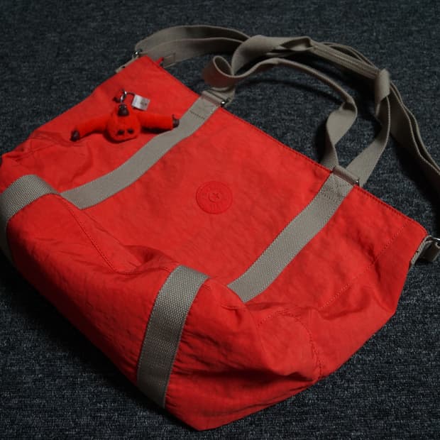 (OS) 키플링 워싱 가공 크로스 숄더 백 오렌지 