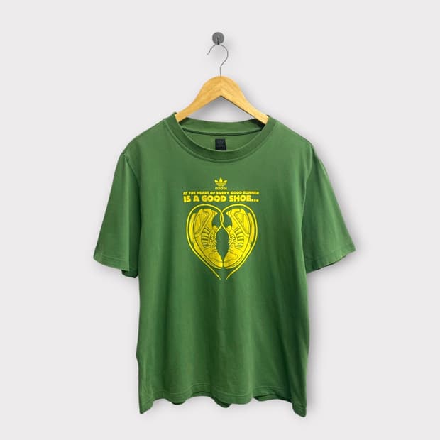 아디다스 슈즈 하트 빈티지 티셔츠 L 