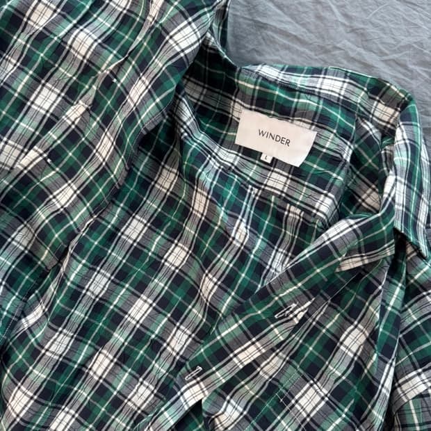 winder/윈더 체크 반팔 셔츠 라지